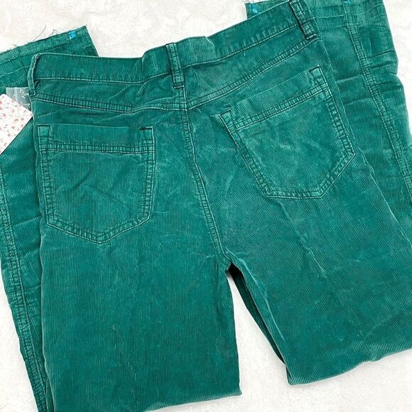 Free People Straight Leg Green Corduroy Pants 32 - Picture 5 of 14